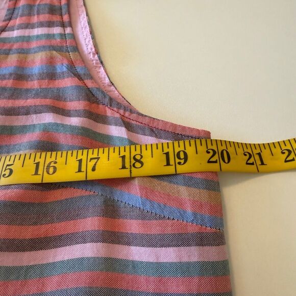 Madewell Rainbow Stripe Cotton Sundress Sz L, Boho, Cottagecore - Picture 8 of 15